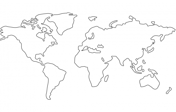 World Map Emoji coloring page image