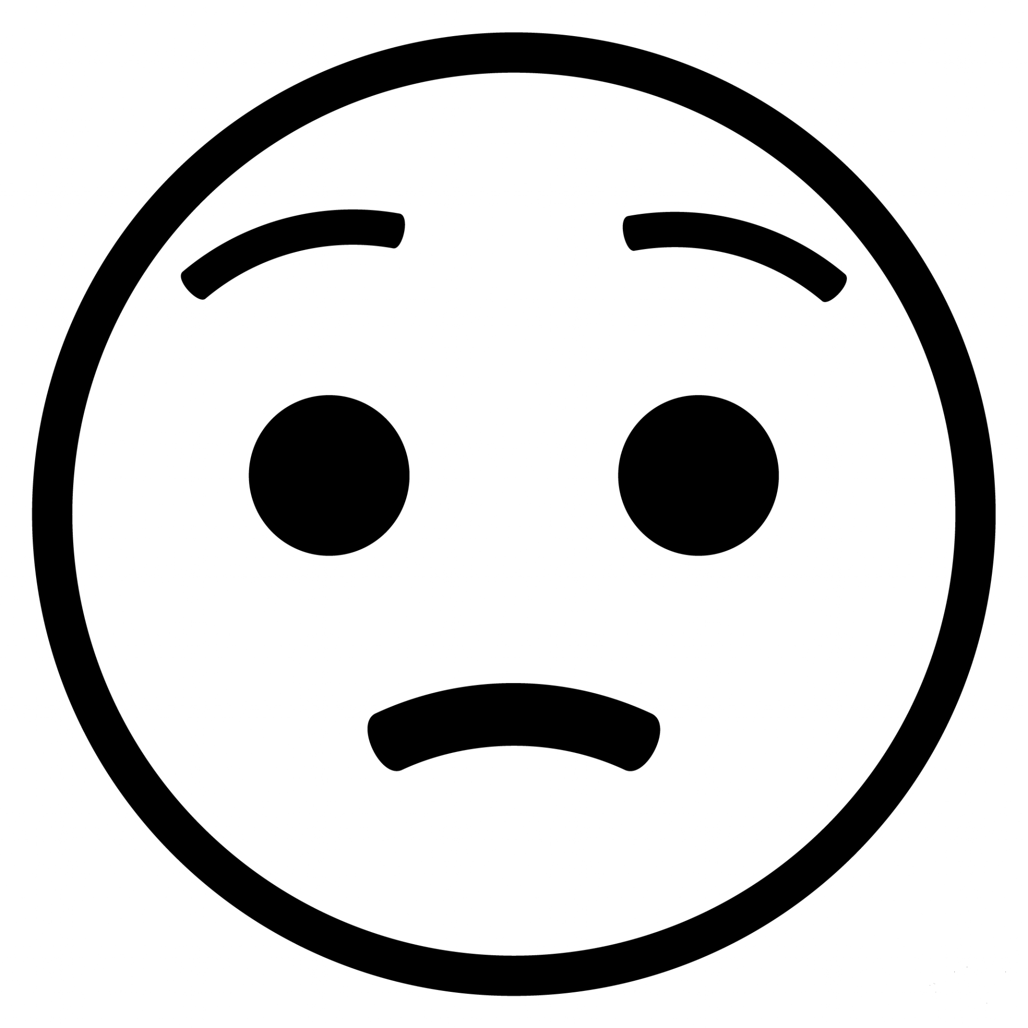 Worried Face Emoji coloring page - ColouringPages