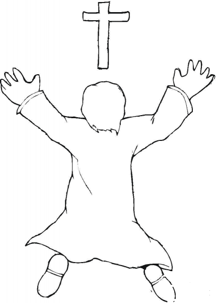 Worship coloring page image