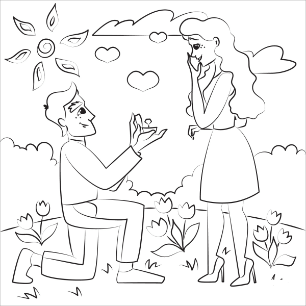 Would You Marry Me coloring page image