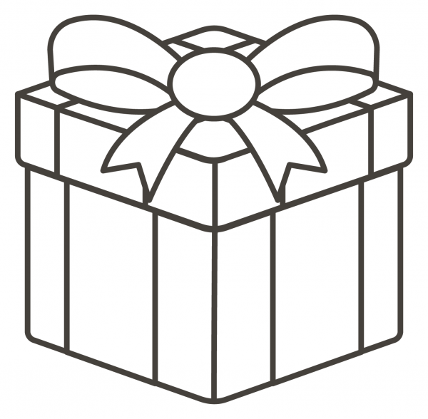 Wrapped Gift coloring page image