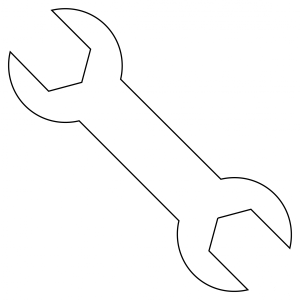 Wrench coloring page image
