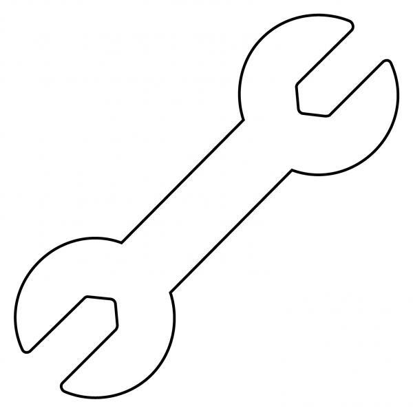 Wrench Emoji coloring page image
