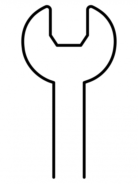 Wrench Emoji coloring page image