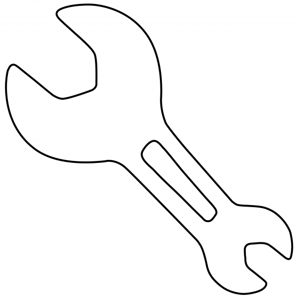 Wrench Emoji coloring page image