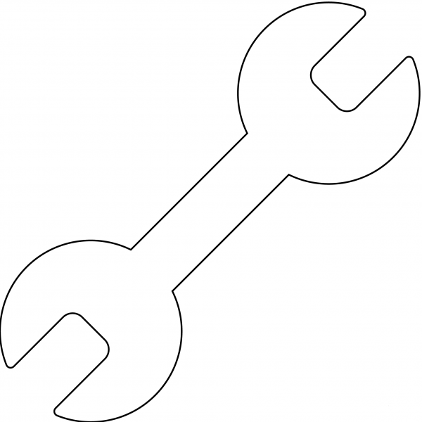 Wrench Emoji coloring page image