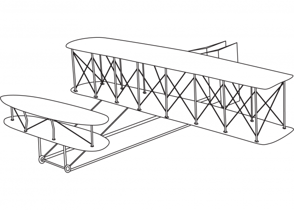Wright Flyer coloring page image