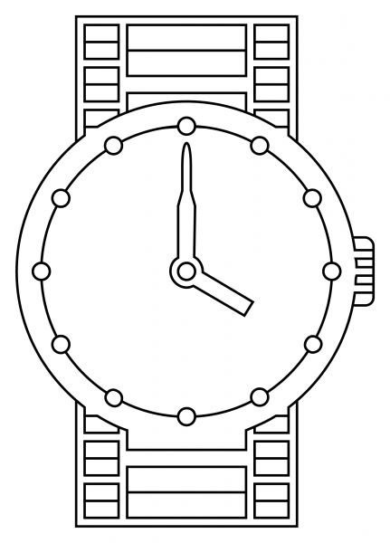 Wrist Watch coloring page image