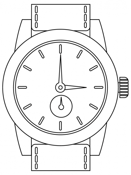 Wrist Watch coloring page image