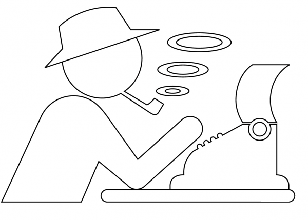 Writer coloring page image