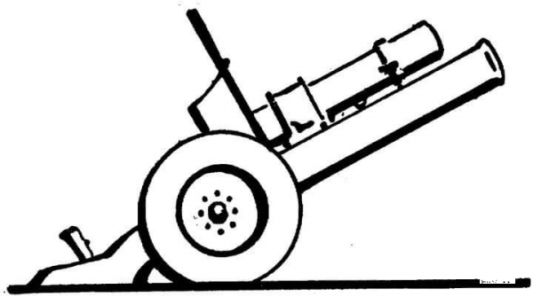 WW1 Style Canon coloring page image