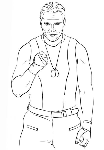 WWE Dean Ambrose coloring page image
