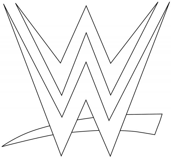 WWE Logo coloring page image