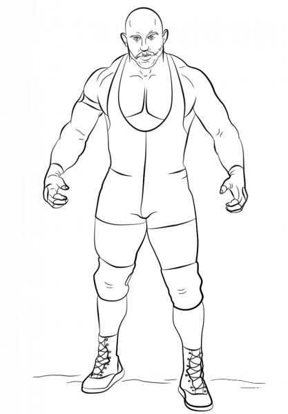 WWE Ryback coloring page image