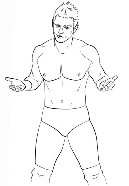 WWE The Miz coloring page image