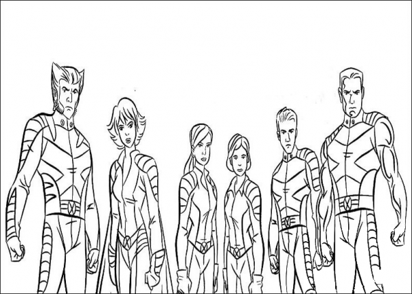 X Men 1  coloring page image