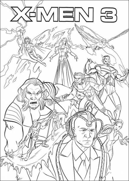 X Men 3  coloring page image