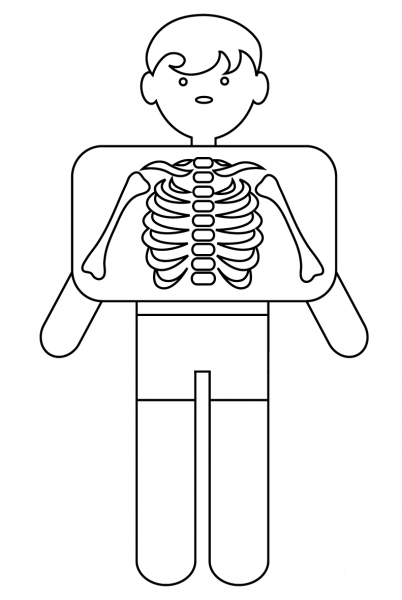 X Ray coloring page image