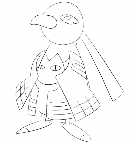 Xatu coloring page image