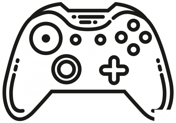 Xbox Controller coloring page image