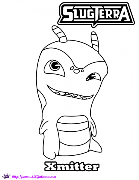 Xmitter Slugterra coloring page image
