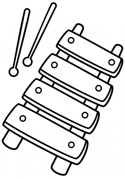 Xylophone coloring page image