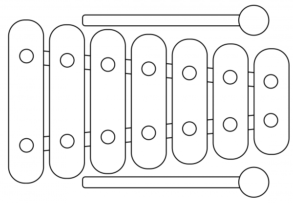 Xylophone coloring page image