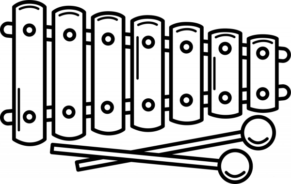 Xylophone coloring page image