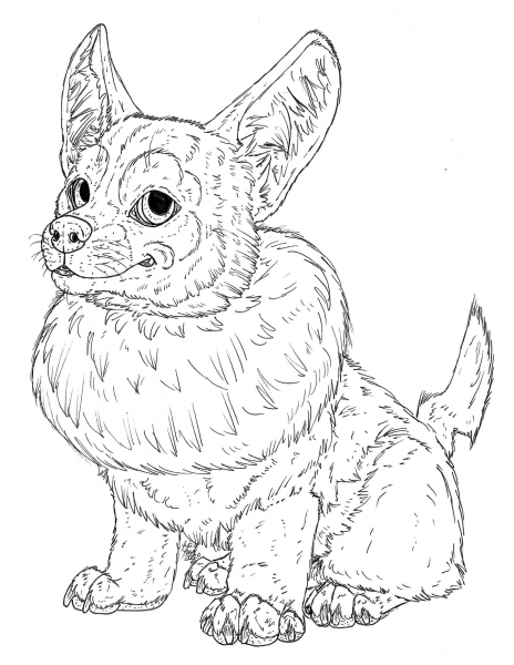Yamper coloring page image