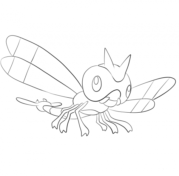 Yanma coloring page image