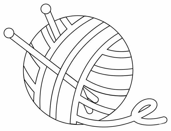 Yarn coloring page image