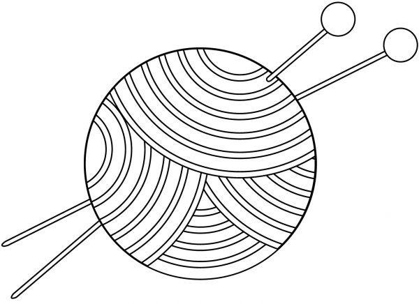 Yarn coloring page image