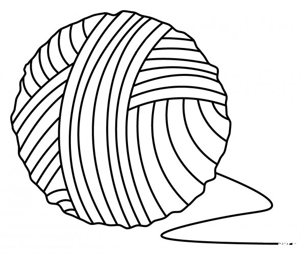 Yarn Emoji coloring page image