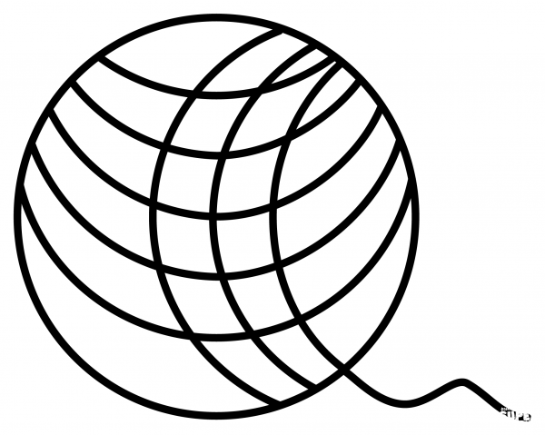 Yarn Emoji coloring page image