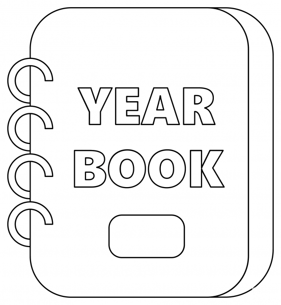 Yearbook coloring page image