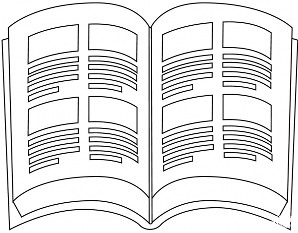 Yearbook coloring page image