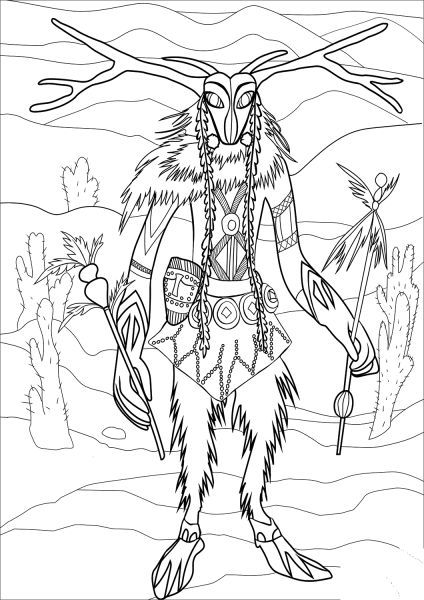 Yee Naaldlooshii coloring page image
