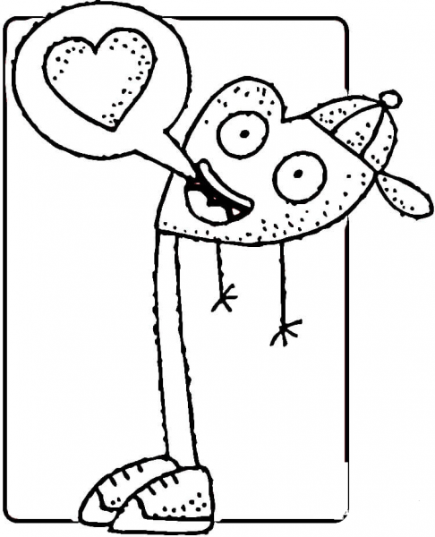 Yelling About Love   coloring page image