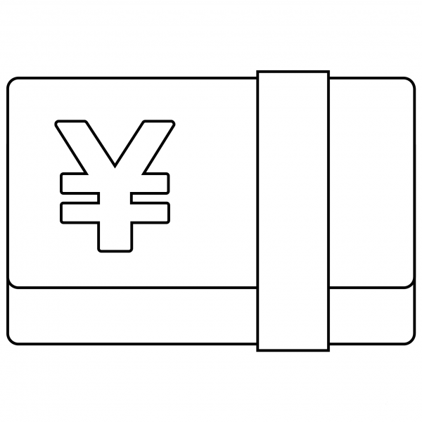 Yen Banknote Emoji coloring page image