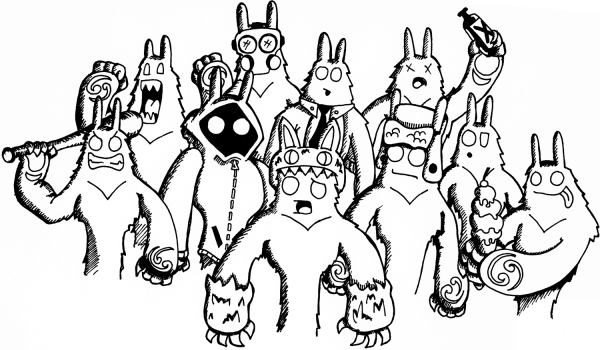 Yeti Doodle coloring page image