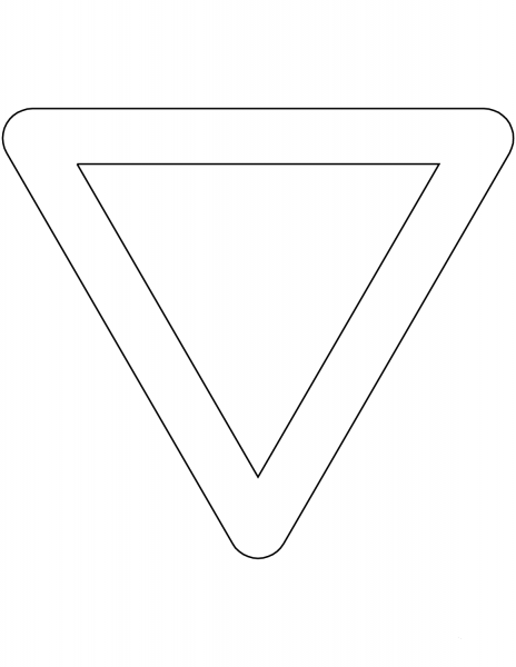 “Yield” Sign in Brazil coloring page image