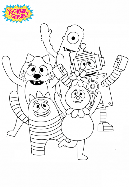 Yo Gabba Gabba! coloring page image