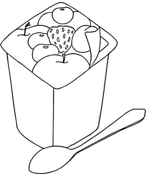 Yogurt  coloring page image