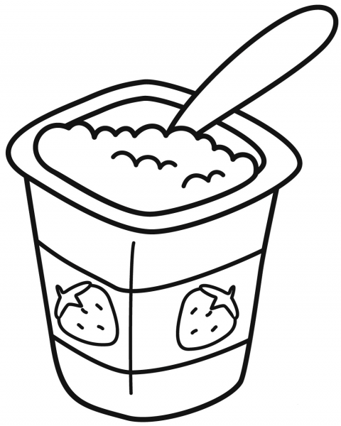 Yogurt coloring page image