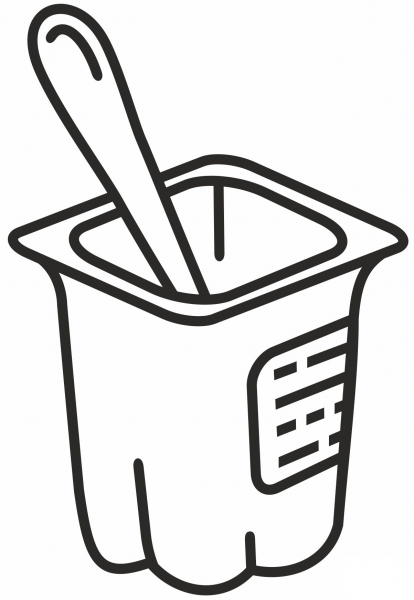 Yogurt coloring page image