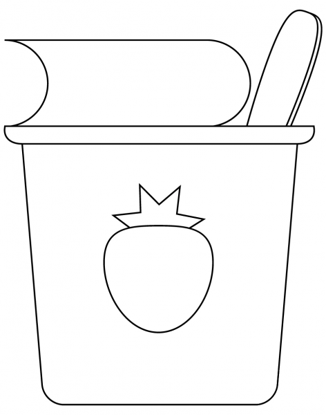 Yogurt coloring page image
