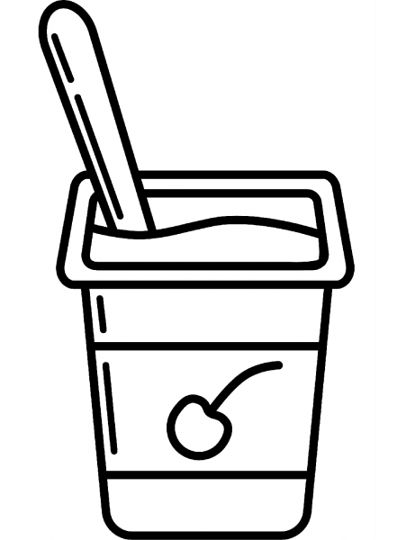 Yogurt coloring page image