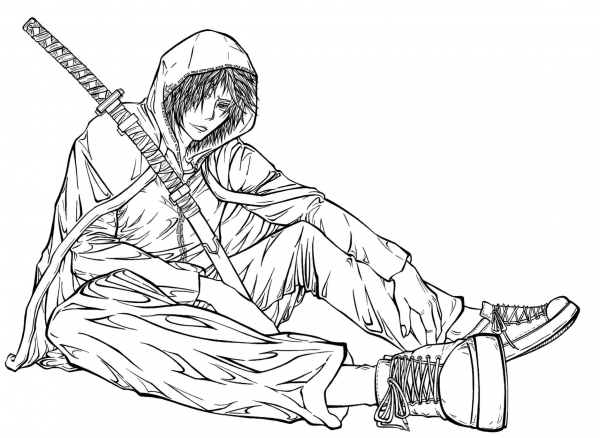 Yokai Shoei from manga Nurarihyon no Mago (Nura: Rise of the Yokai Clan) coloring page image