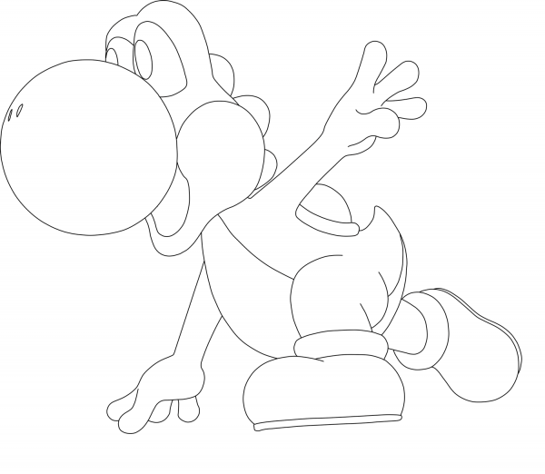 Yoshi as a Sprinter coloring page image