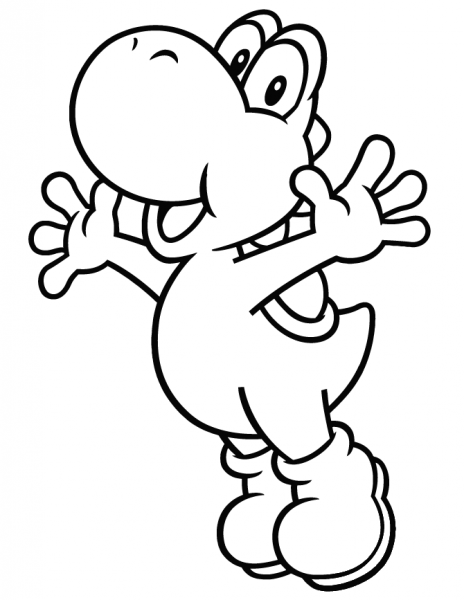 Yoshi coloring page image